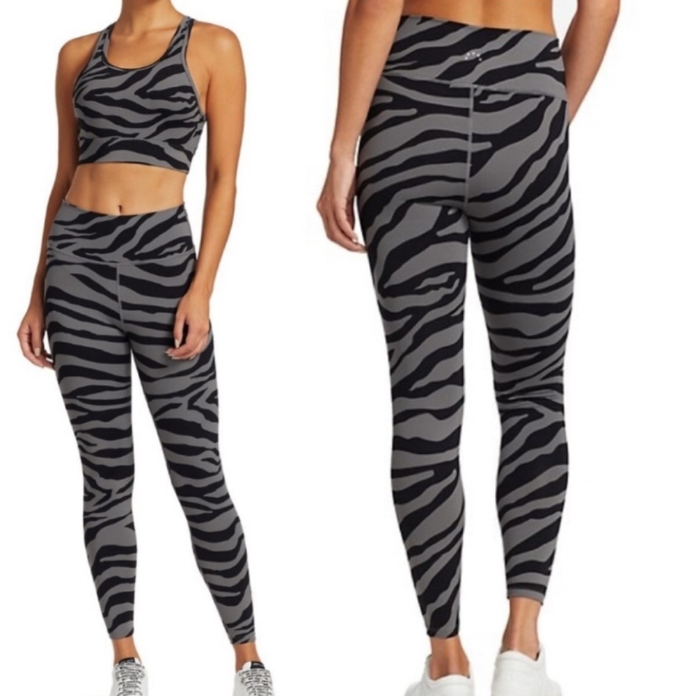 Varley Luna Zebra Leggings in Steel Zebra